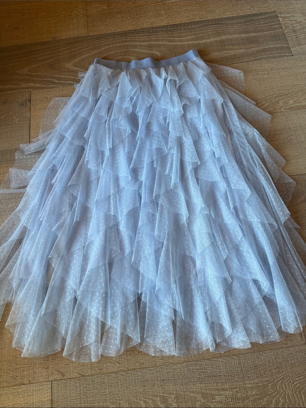 Anthropology NEW Cheri tiered tulle line skirt S